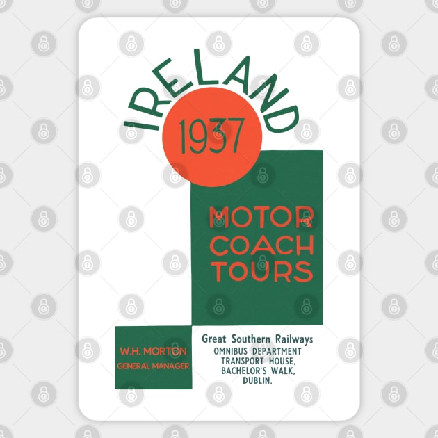 Ireland 1937 Coach Tours Sticker by feck!